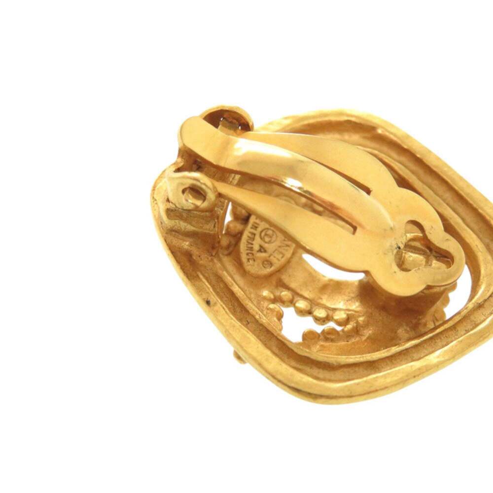 CHANEL Vintage Gold Logo Earrings - Picture 10 of 10